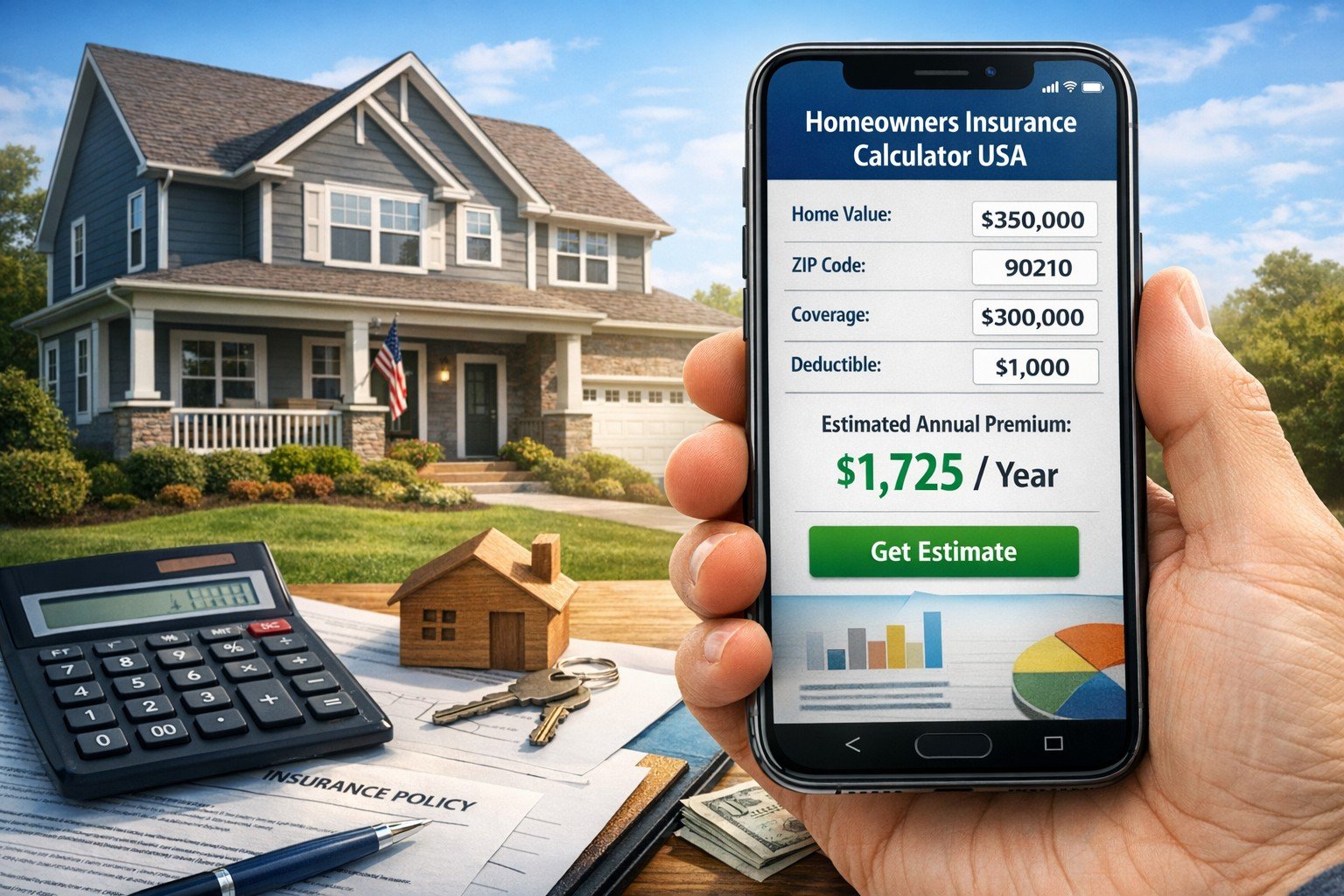 Homeowners Insurance Premium Calculator USA (2026 Guide)