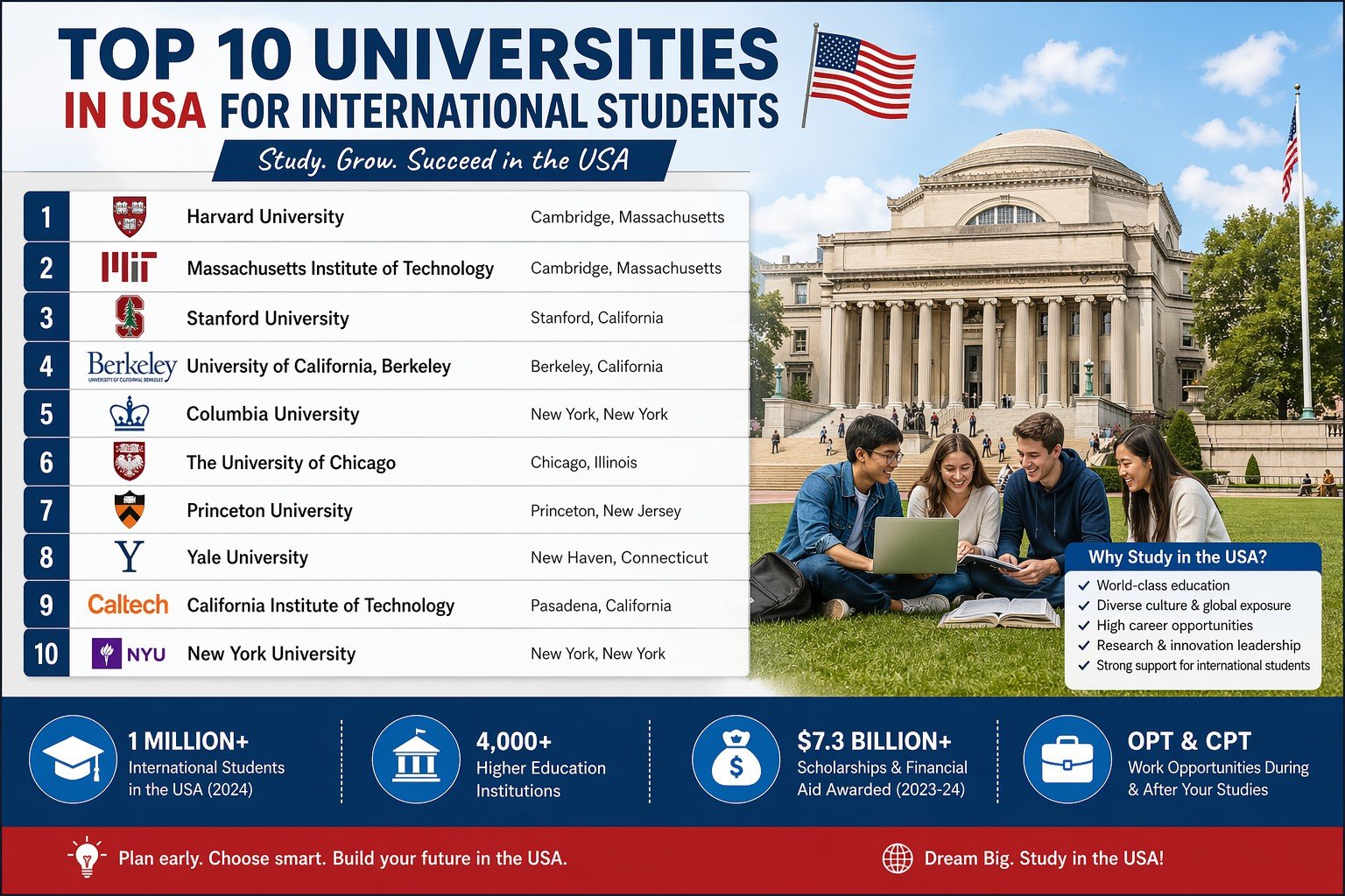 Top 10 Universities in USA for International Students (2026)